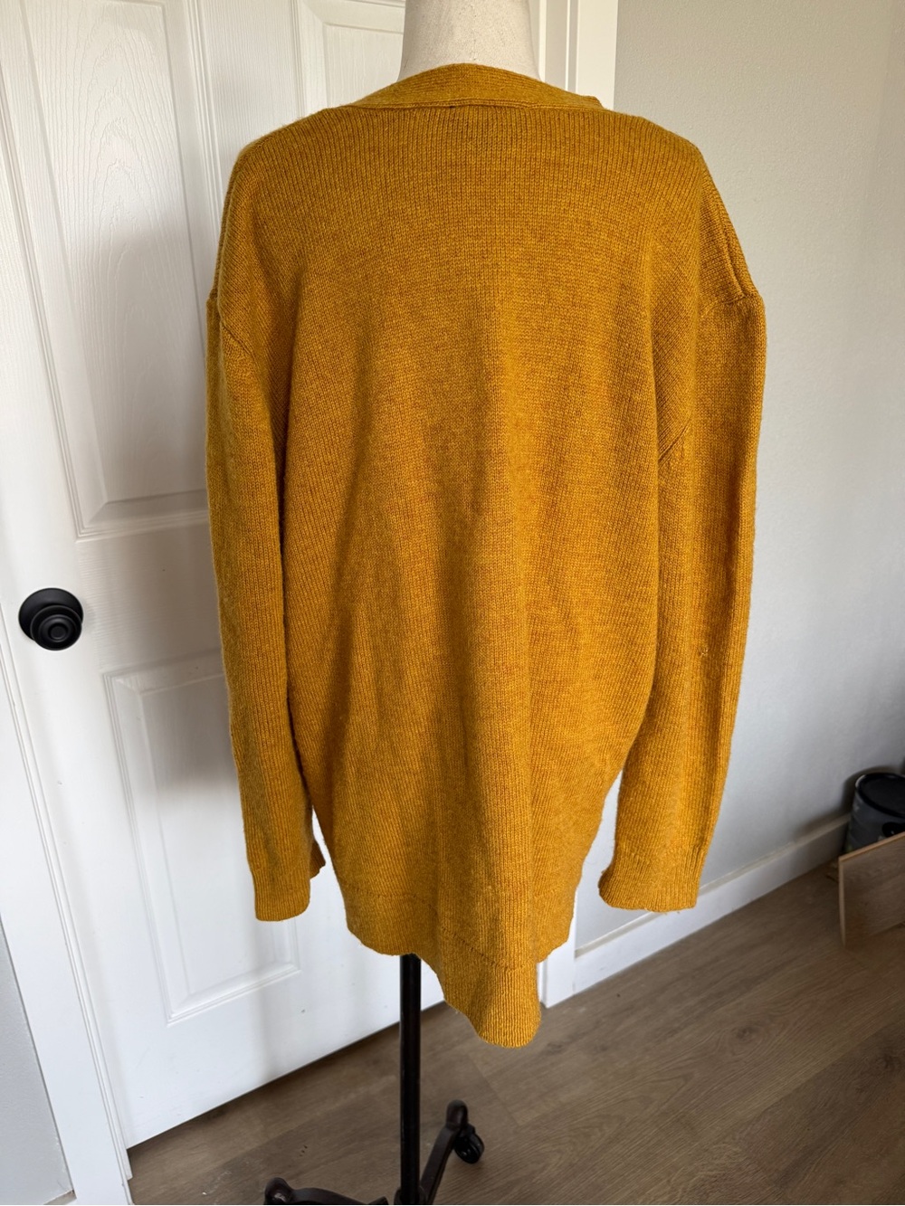 Pendleton Mustard Shetland Wool Cardigan Sweater - Picture 5 of 11